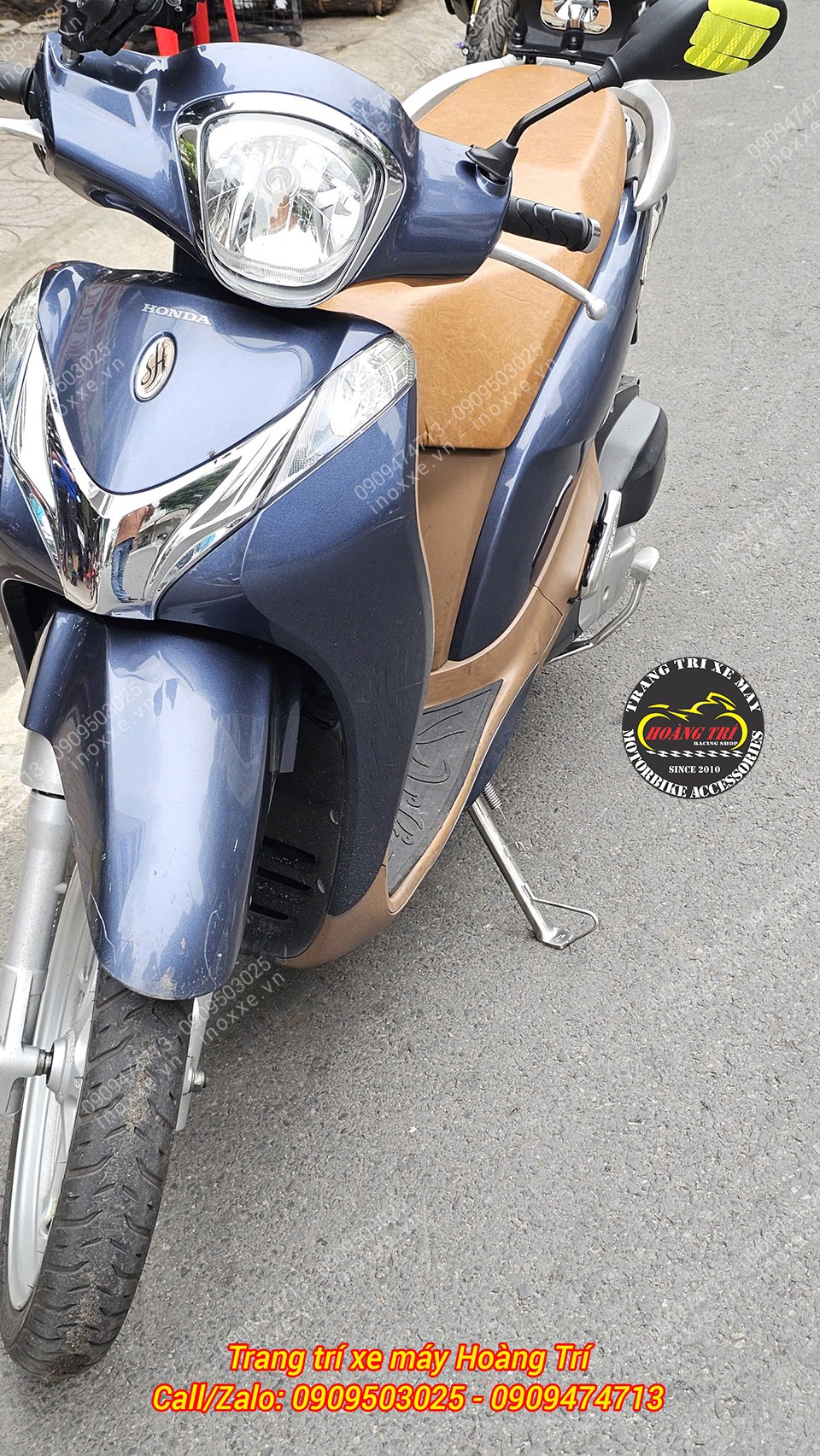 Bộ chân chống inox cho xe Vario, Airblade, PCX 2014, Sh Mode